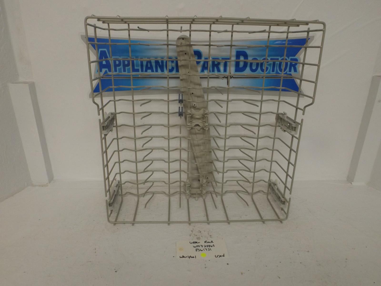 Whirlpool Dishwasher W10728863 8561731 Upper Rack Used Whirlpool Dishwasher W10728863 8561731 Upper Rack Used